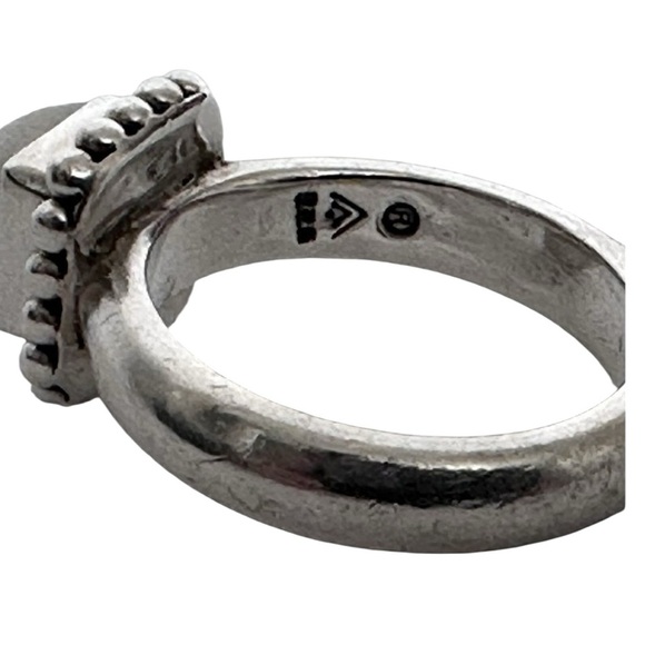 Silpada Retired R1617 Framed Mother of Pearl beaded Band Ring Sizes 5 & 6 - Picture 5 of 8